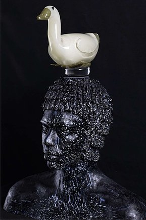 Geb, Glass Sculpture, Egyptian deity, Myth-Science of the Gatekeepers
