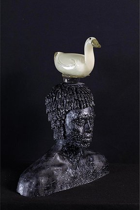 Geb, Glass Sculpture, Egyptian deity, Myth-Science of the Gatekeepers