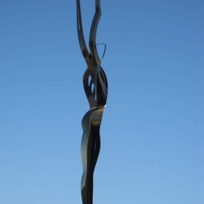 Sculptor and Art Collector John Raimondi's monumental sculpture "Spirit Ascending."