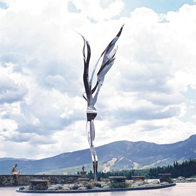 Sculptor and Art Collector John Raimondi's monumental sculpture "Grace."