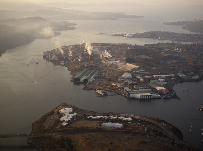 Aerial of Hobart industrial area.
Peter Whyte Photography.