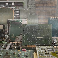 Photographic artwork titled "Pollution Pandemic" from the series: Convergence by artist Christopher Schmitt.