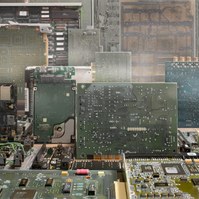 Photographic artwork titled "Pollution Pandemic" from the series: Convergence by artist Christopher Schmitt.