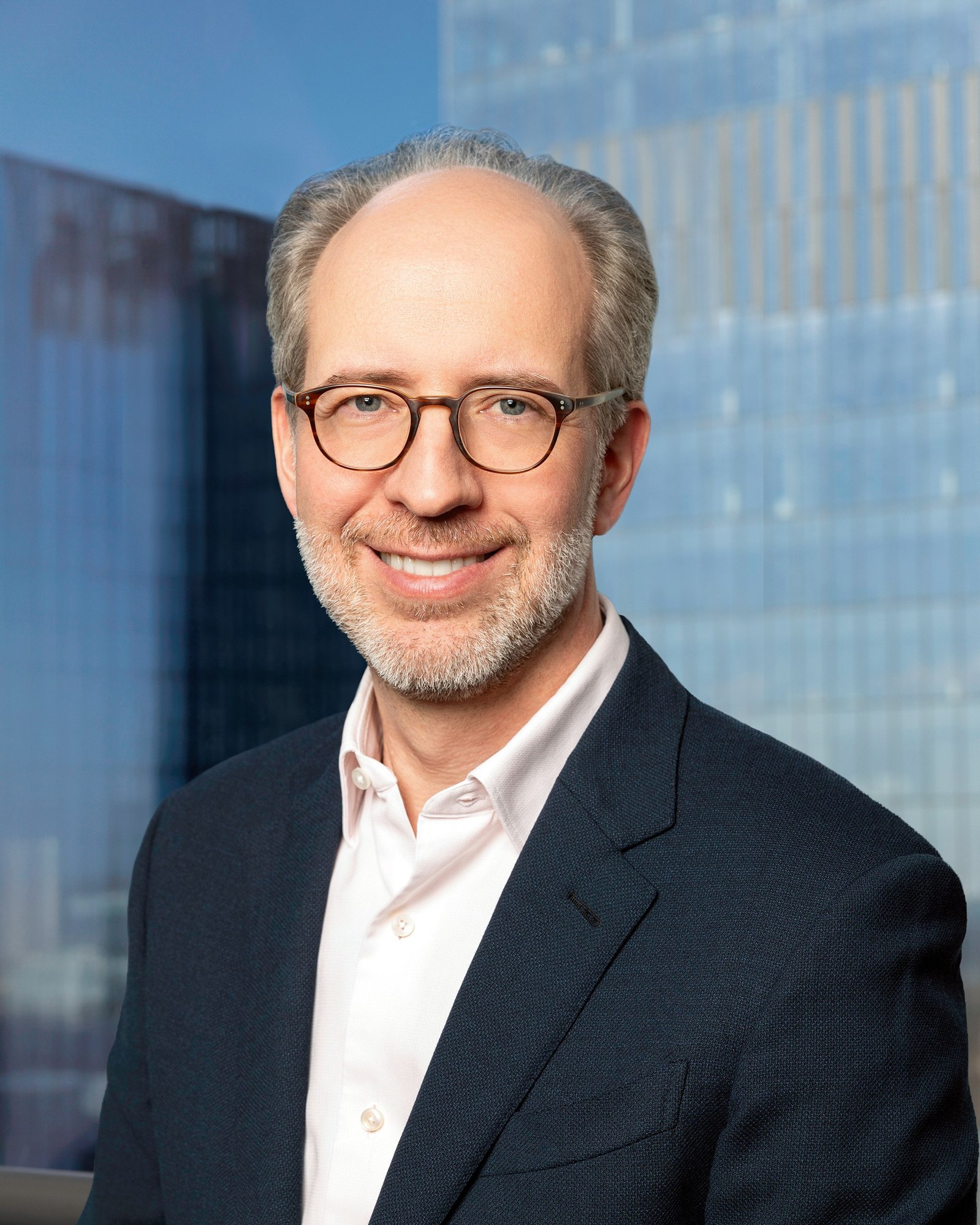 Corporate headshot of executive in Manhattan, photographed by Max Kay