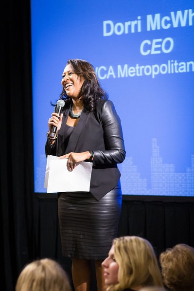 CEO on stage by los angeles corporate event photographer alissa pagels-minor