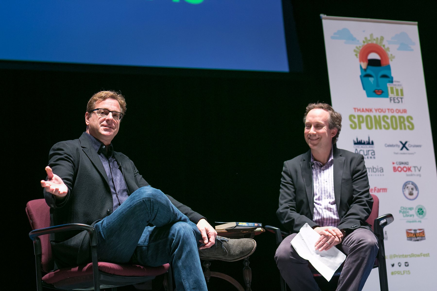 Bob Saget on stage at event photographed by Los Angeles event photographer Alissa Pagels-Minor