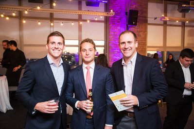 image of three event guests in suits by la event photographer alissa pagels-minor