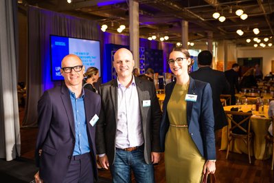 image of 3 event attendees at corporate event by los angeles-based photographer alissa pagels-minor