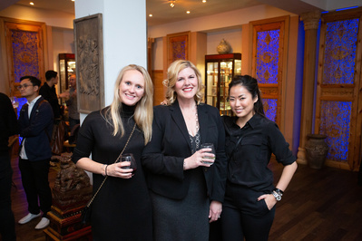 photo of 3 attendees at a fintech event by photographer alissa pagels-minor