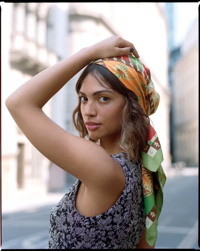 Medium shot Larissa Diniz in Lothbury in City of London