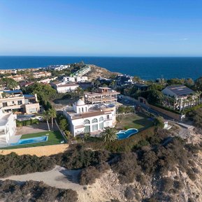 Vue aérienne d'une villa à Alicante en Espagne