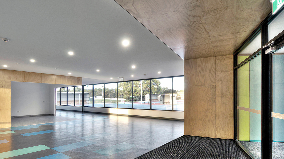 Photograph of  the foyer at Break O'Day Community Stadium in St Helens Tasmania Australia