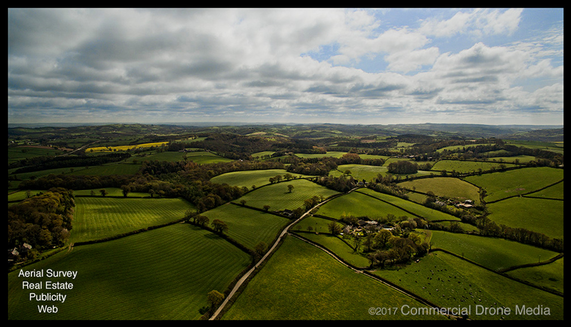 Drone aerial survey, inspection image of Devon, Real estate, property, web photography and video. UAV_Devon.