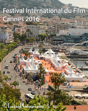 aerial view of Cannes Film Festival 2016. Commercial photographer for 69th Festival du Film, Cannes, France. Part of the International village