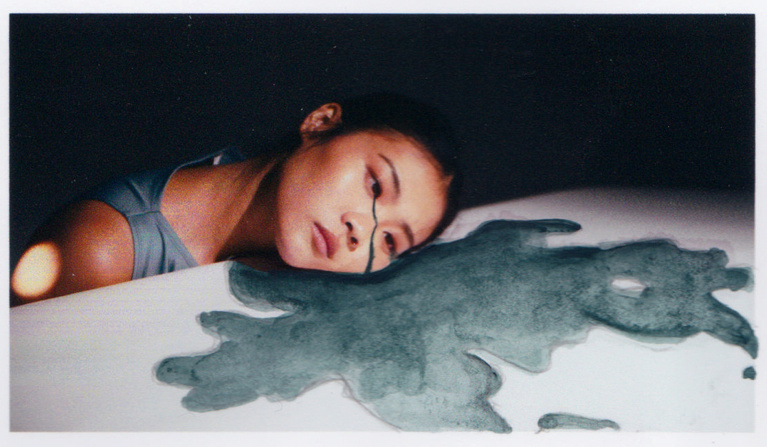 Painted photograph by Rielle Oase