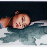 Painted photograph by Rielle Oase
