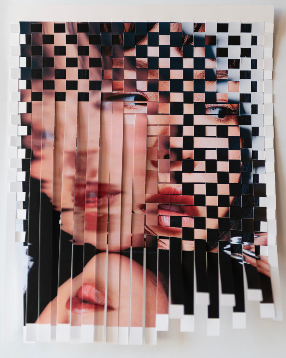 Woven photographs by Rielle Oase