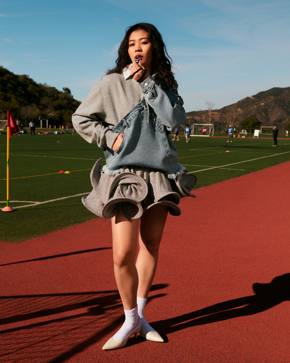 Fashion editorial for Composure Magazine featuring Valerie Loo for role in Killing the Competition. Shot by Rielle Oase