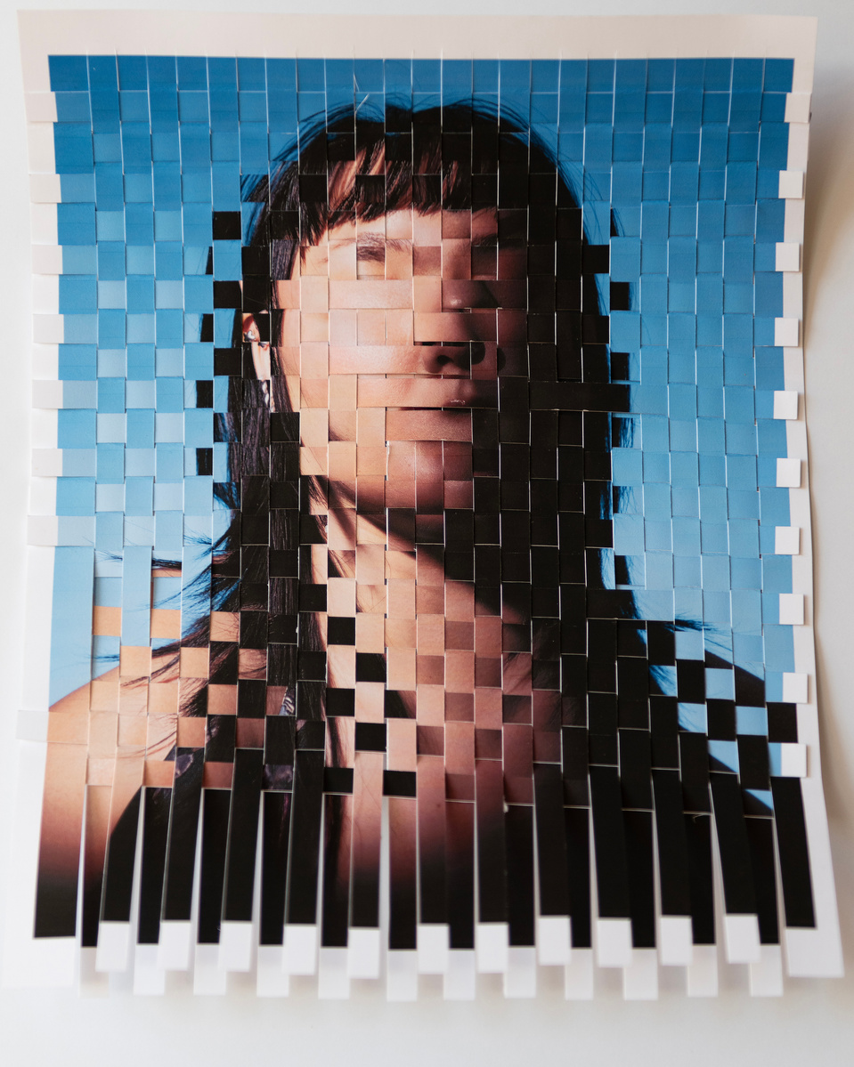 Woven photographs by Rielle Oase