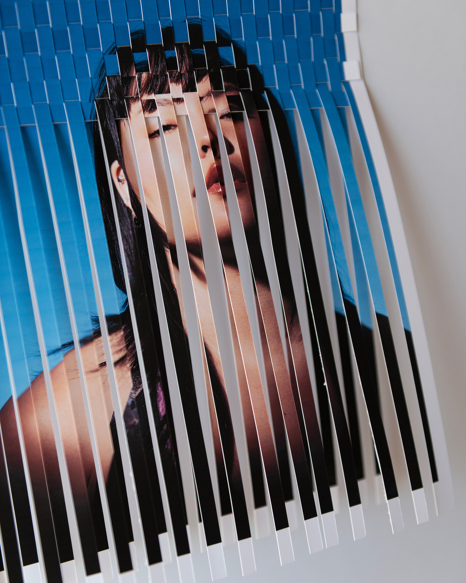 Woven photographs by Rielle Oase