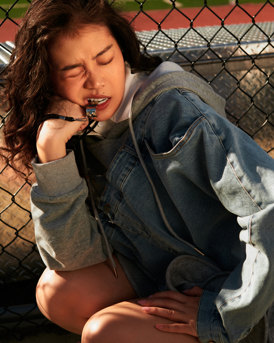 Fashion editorial for Composure Magazine featuring Valerie Loo for role in Killing the Competition. Shot by Rielle Oase