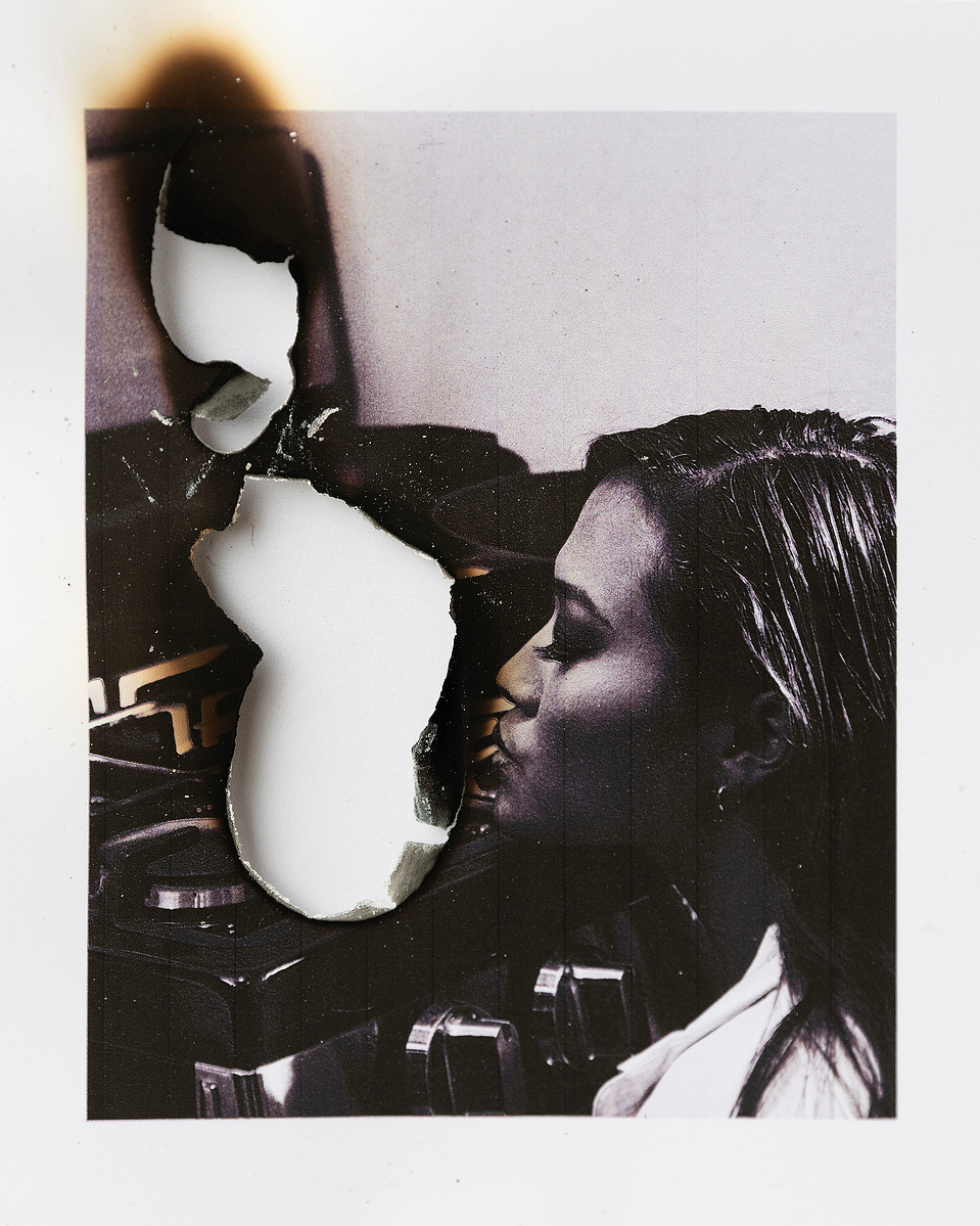 Burned photograph by Rielle Oase