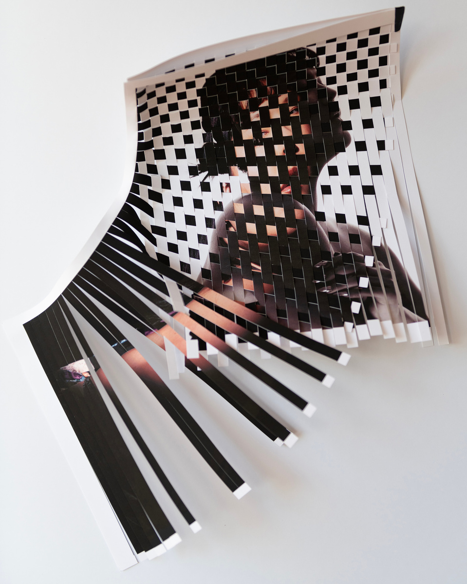 Woven photographs by Rielle Oase