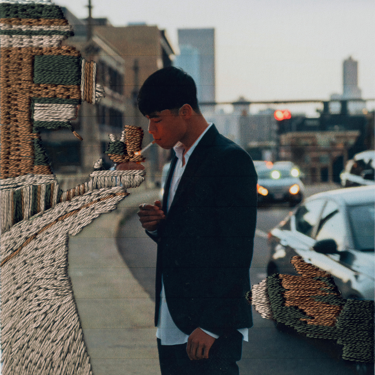 Embroidered photograph by Rielle Oase