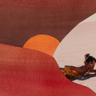 Painted and collaged photograph by Rielle Oase