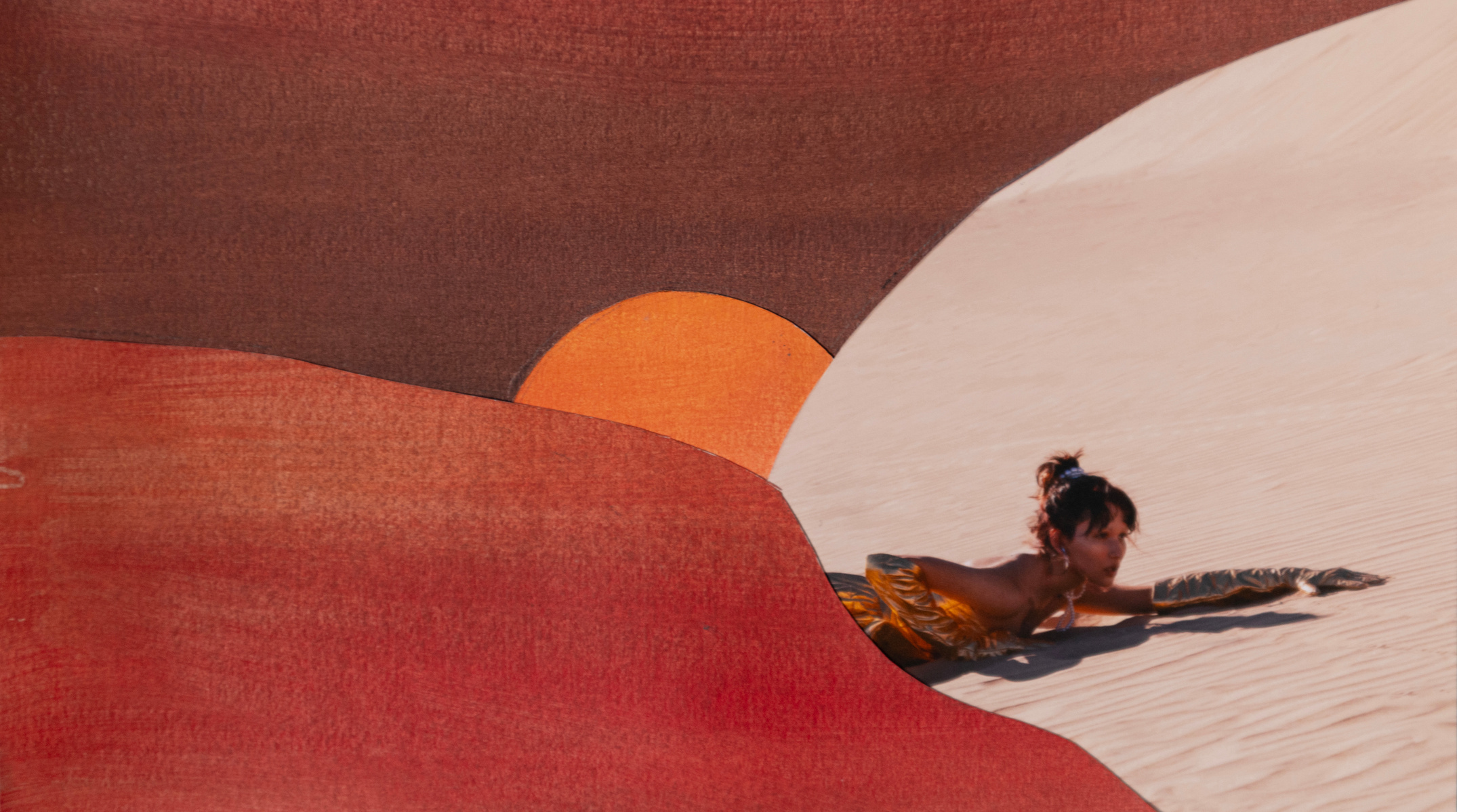 Painted and collaged photograph by Rielle Oase