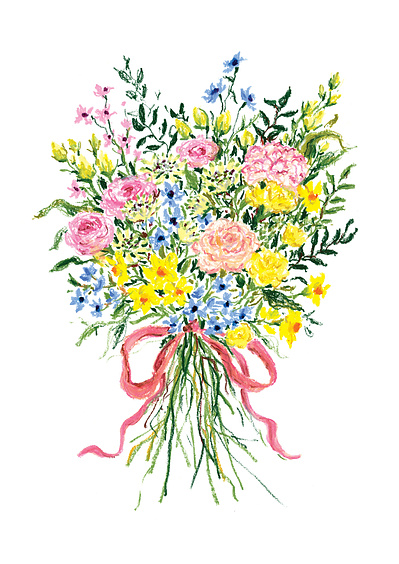 Flower bunch giclee art print
