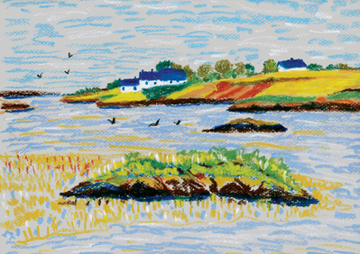 Seascape coastal giclee art print