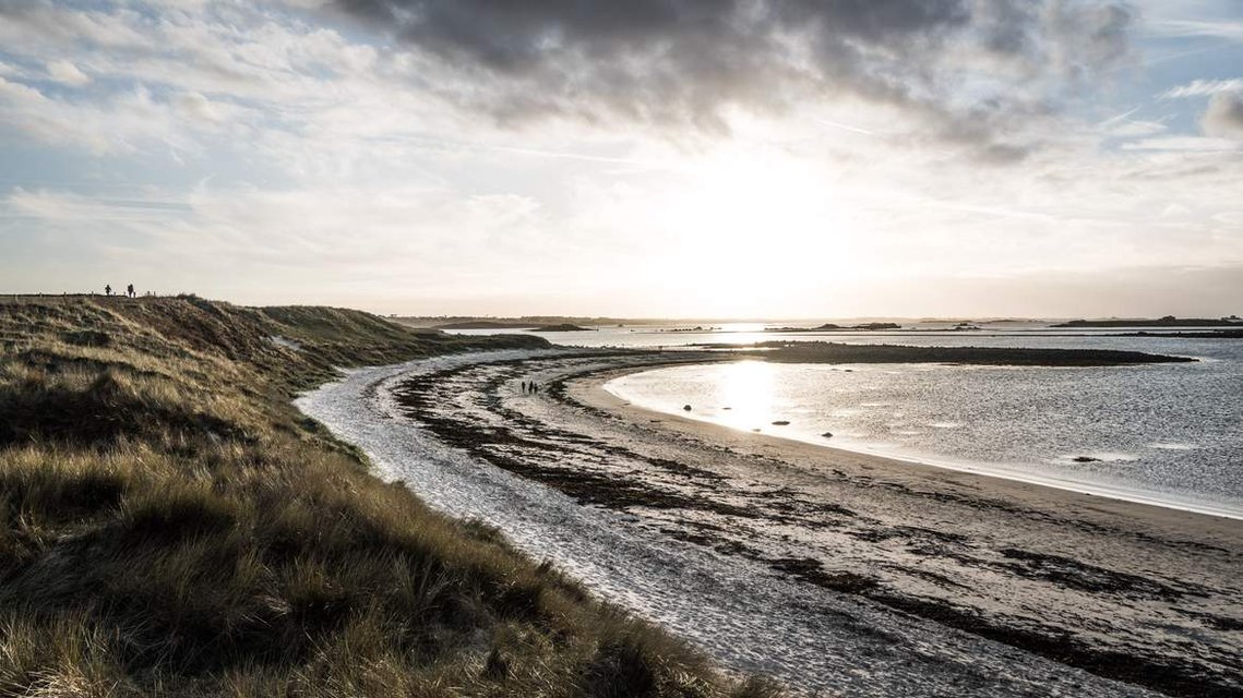 Mi-marée sur la presqu'ile