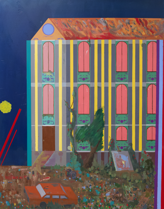 London columns. 

Oil on canvas. 122 x 153 cm. 2023, made in London. 