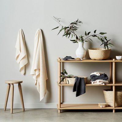 ettitude Slate Waffle Towel Set