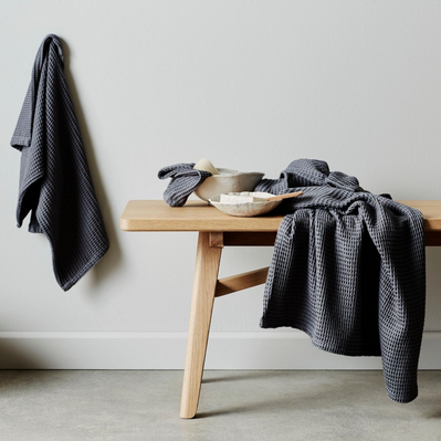 ettitude Slate Waffle Towel Set