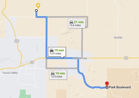 Directions to Joshua Tree National Park