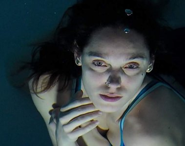 Underwater portrait of performing artist Anima May for Klar Underwater Dance Installation, Berlin