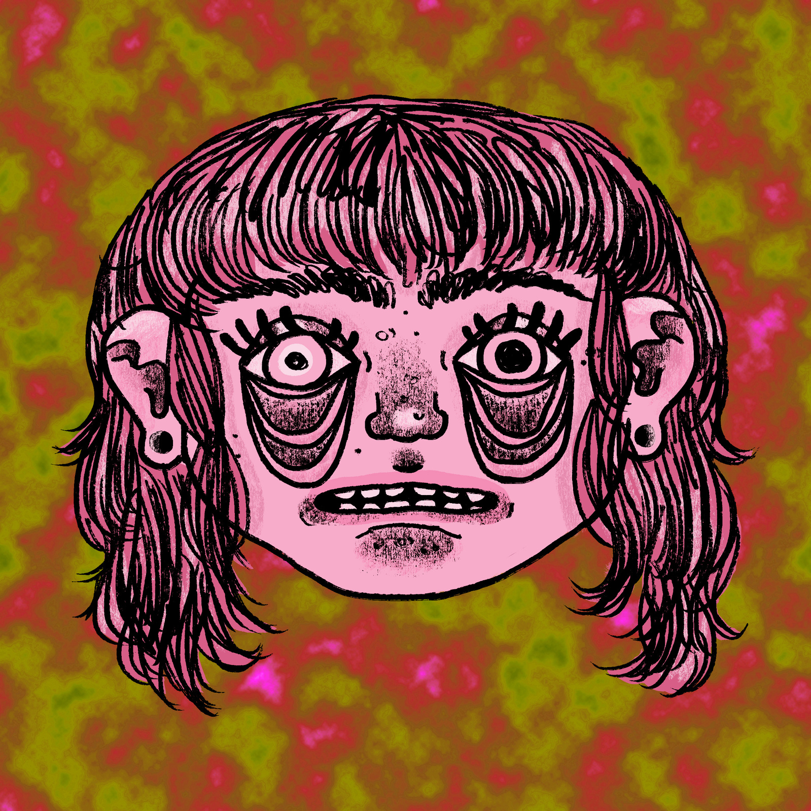 A headshot style portrait of myself looking incredibly anxious.