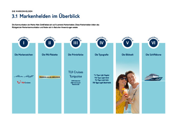 Auszug aus dem TUI Cruises Corporate Design Manual