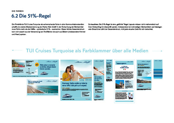 Auszug aus dem TUI Cruises Corporate Design Manual