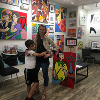 Art Gallery in Belmont MA with Karla and her son Daniel in 2017