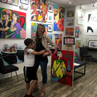 Art Gallery in Belmont MA with Karla and her son Daniel in 2017