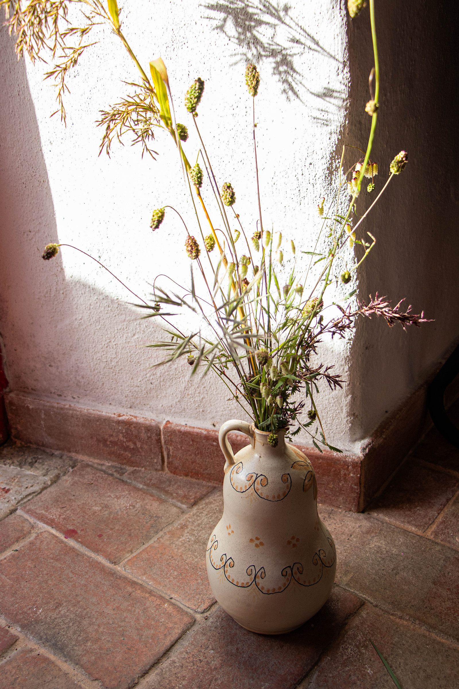 grasses in ceramic jug portugal