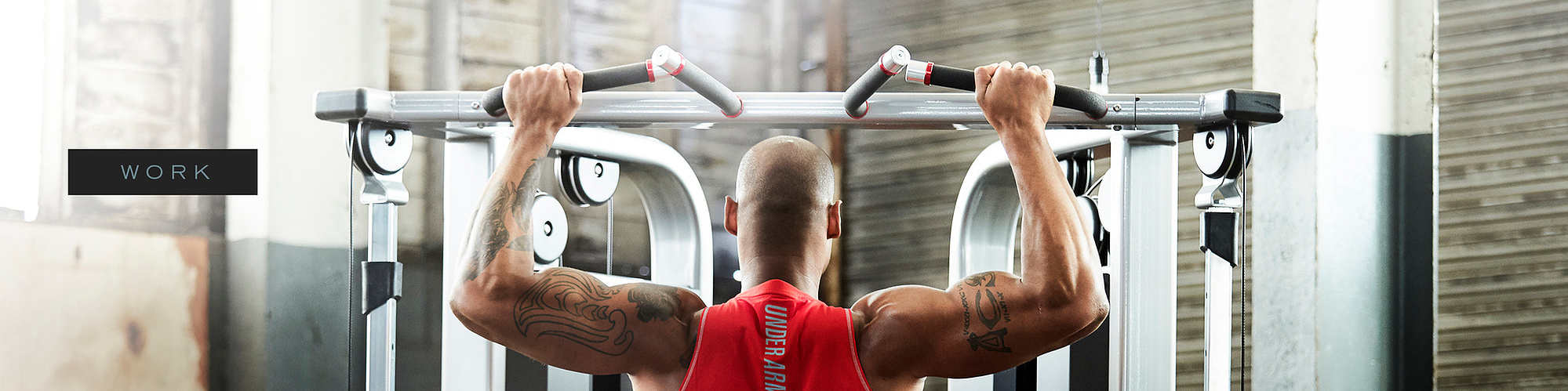 black male working out, gym, under armour, crossfit, healthcare, medical device, lifestyle, commercial photography
