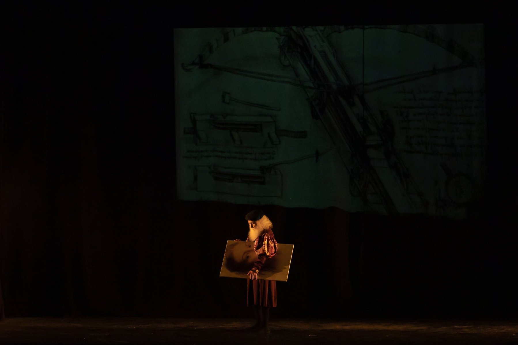 Leonardo, Il genio del rinascimento - Nestor Theater Company di Kevin Arduini. Teatro Nestor, 14 maggio 2023.  Photographer:  ©Monica Irma Ricci, 2023