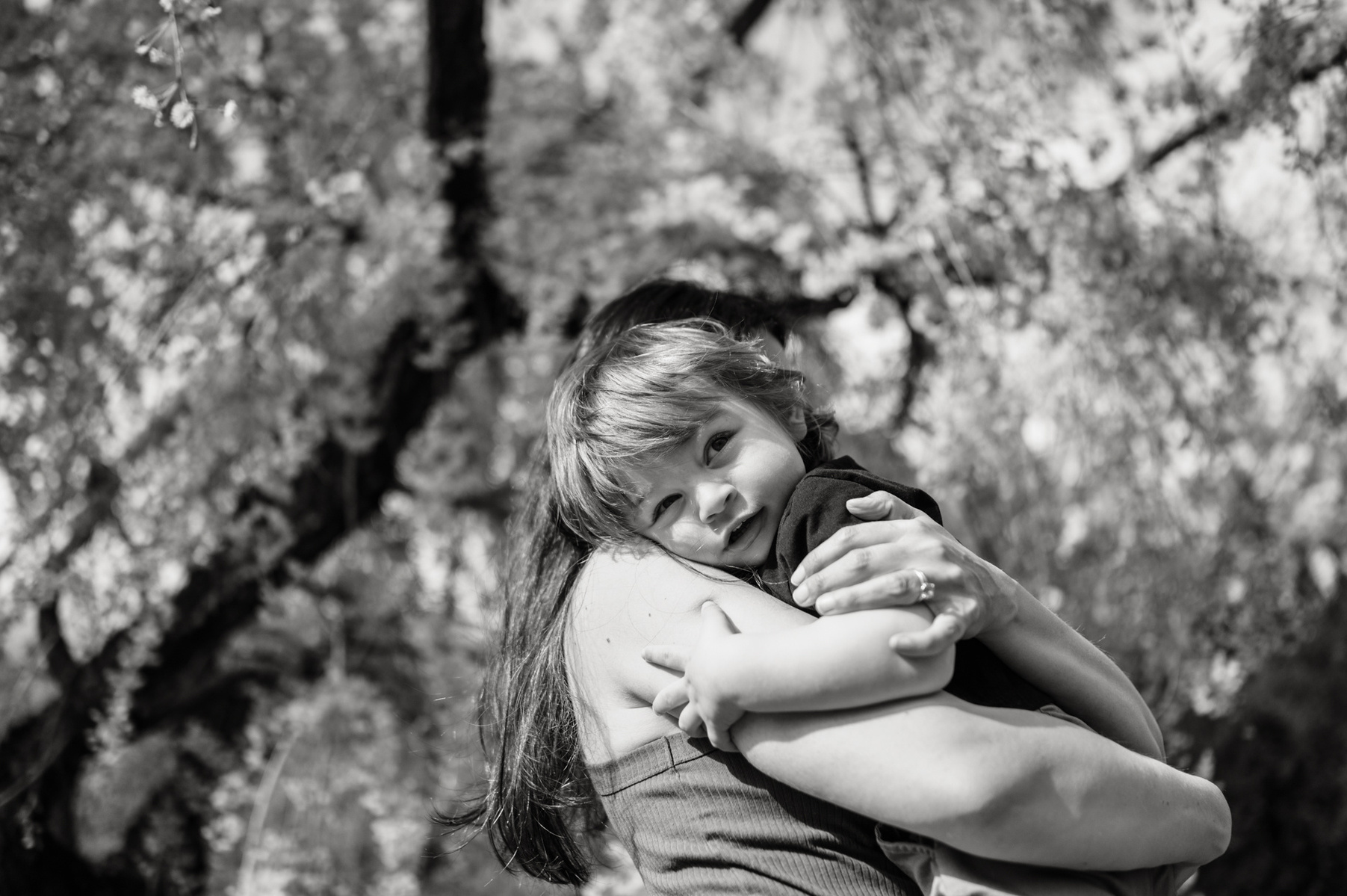 Mama and me photos in the Arnold Arboretum captured by West Roxbury family photographer Korri Leigh Photography