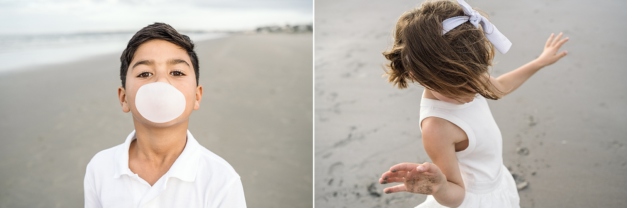 silly faces during a Nantasket Beach family photography session