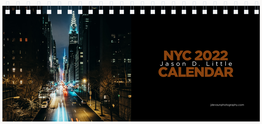 Desktop calendar front cover
