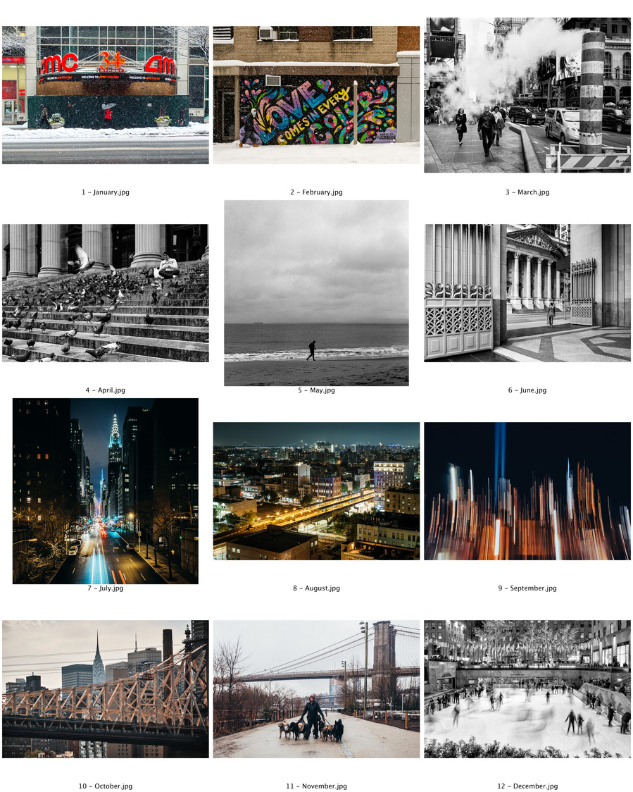 12 months of New York City  images